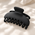 Xelqoriv™ Matte Black Curved Hair Claw Clip – Large Non-Slip French Jaw Clip for Thick &amp; Medium Hair