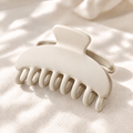 Xelqoriv™ Matte Crescent Hair Claw Clip – Aesthetic Neutral Beige Non-Slip Jaw Clip for Medium to Thick Hair