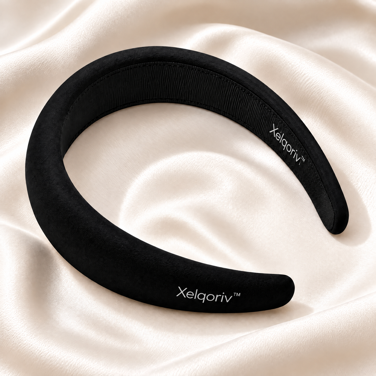 Xelqoriv™ Classic Padded Velvet Headband – Ultra-Soft Non-Slip Chunky Hair Hoop for Women